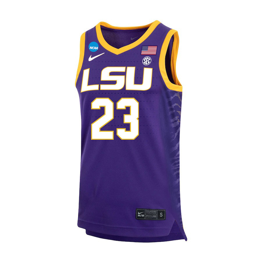 Amani Bartlett 23 LSU Tigers 2023 NCAA  Stitched Jersey – Purple