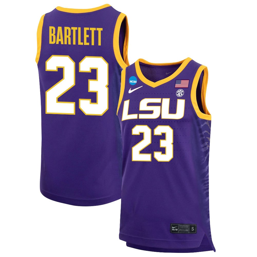 Amani Bartlett 23 LSU Tigers 2023 NCAA  Stitched Jersey – Purple