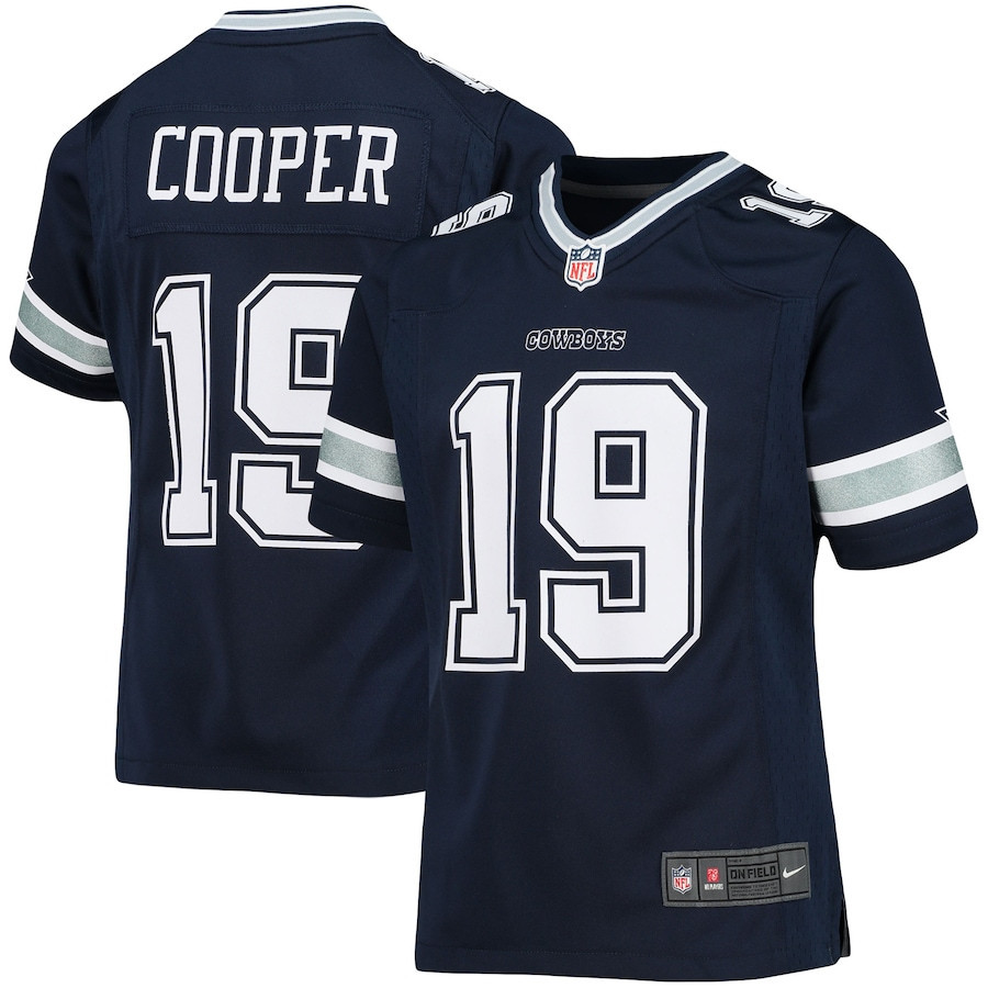 Amari Cooper 19 Dallas Cowboys Girls Youth Game Stitched Jersey – Navy