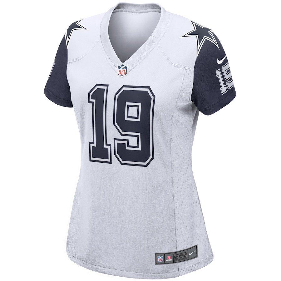 Amari Cooper 19 Dallas Cowboys Women’s Alternate Game Stitched Jersey – White