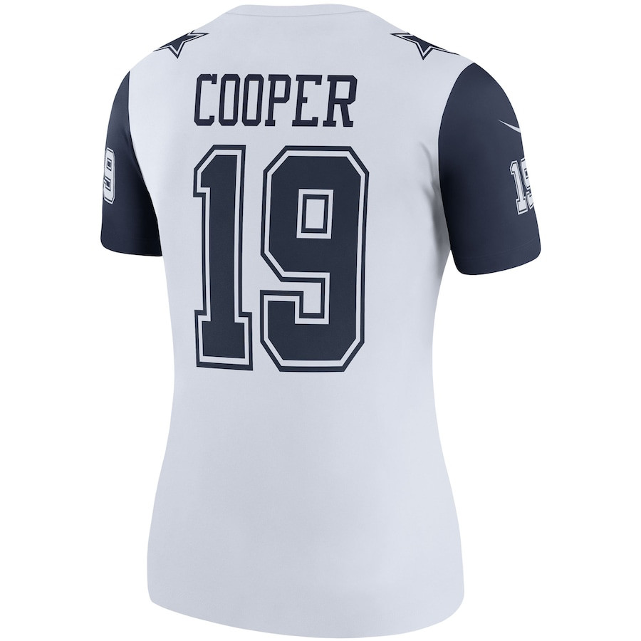 Amari Cooper 19 Dallas Cowboys Women’s Color Rush Legend Player Stitched Jersey – White