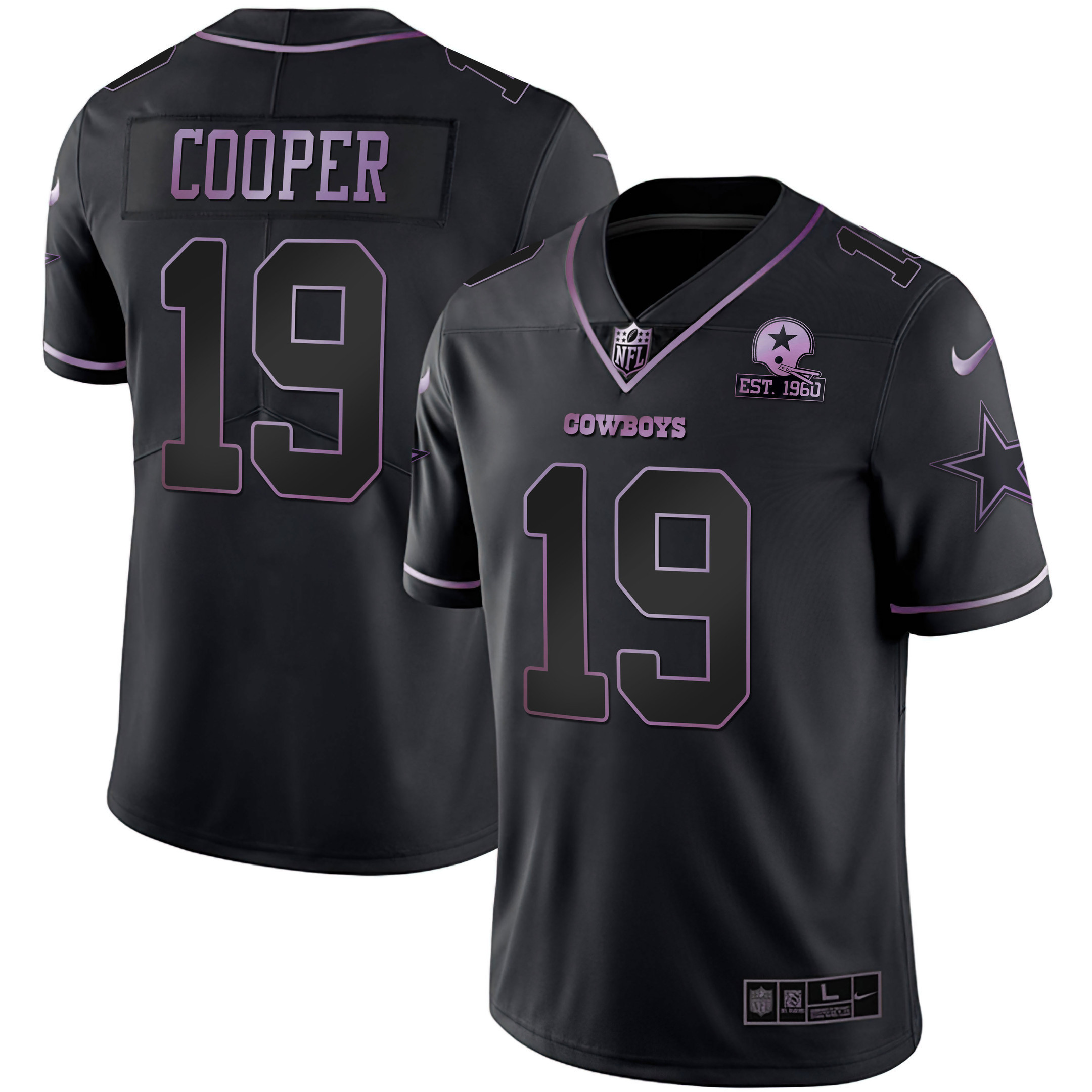 Amari Cooper Dallas Cowboys Deep Purple Vapor Limited Est 1960 Patch Jersey - All Stitched 