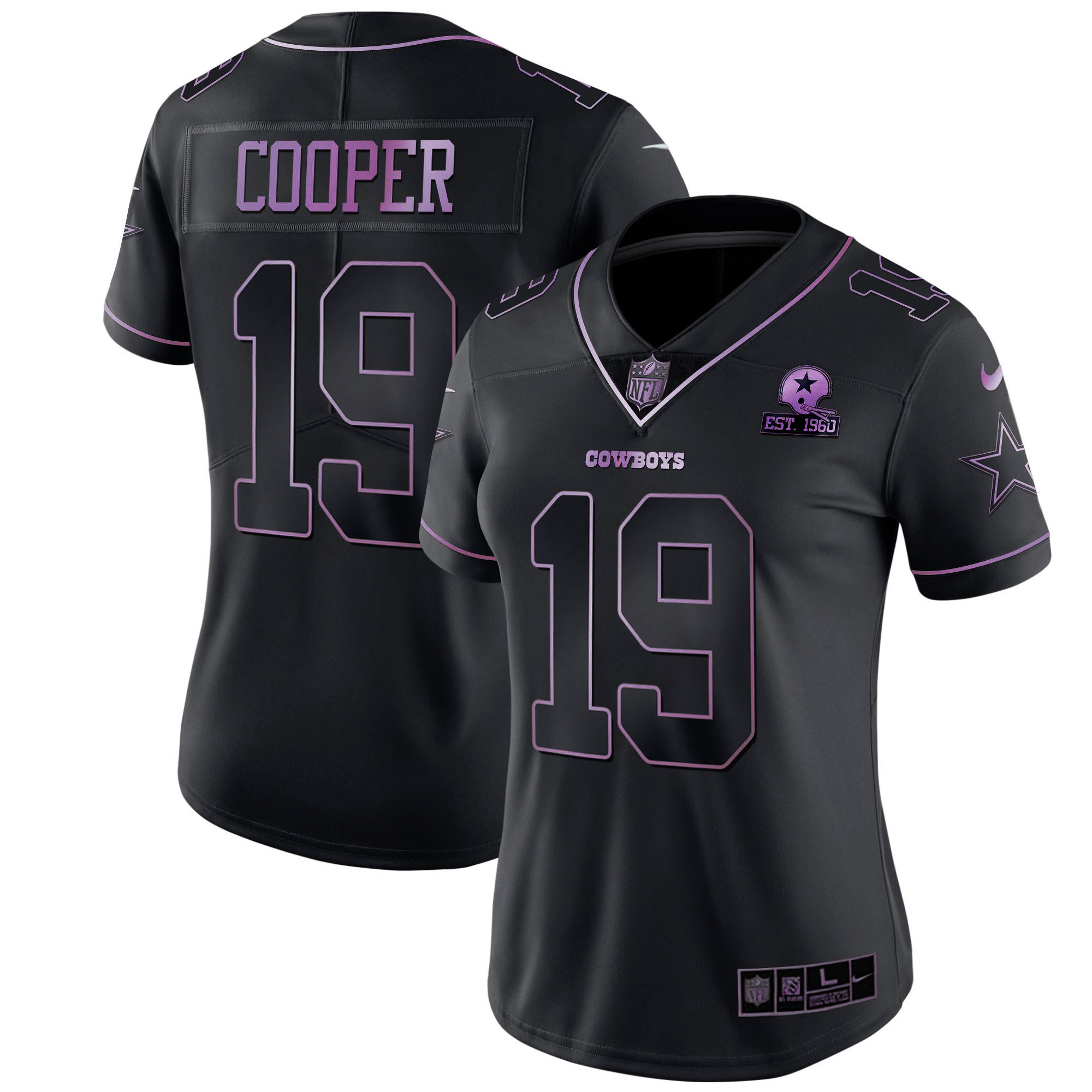 Amari Cooper Dallas Cowboys Deep Purple Vapor Limited Est 1960 Patch Jersey - All Stitched 