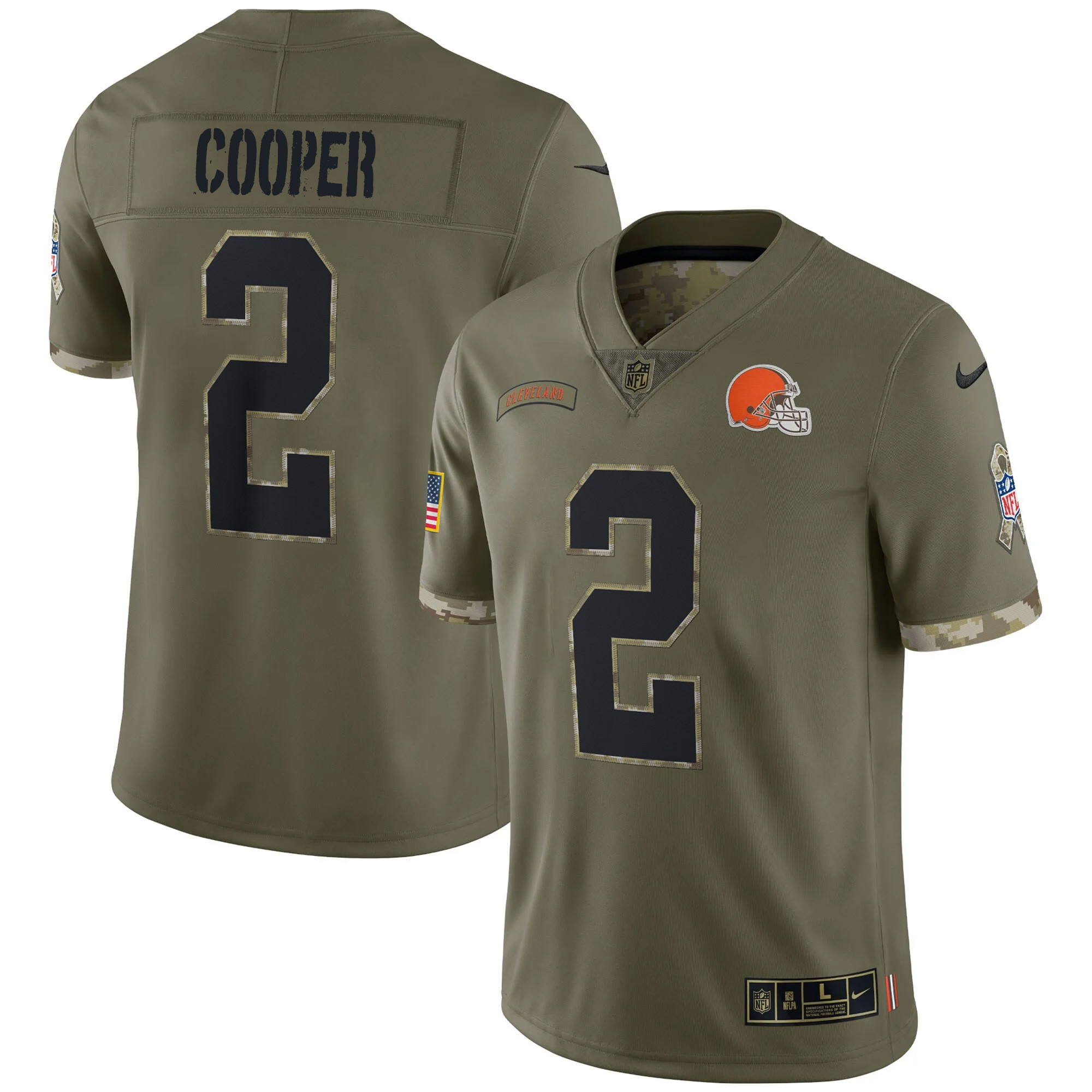 Amari Cooper Men's Cleveland Browns 2022 Salute To Service Limited Jersey - All Stitched