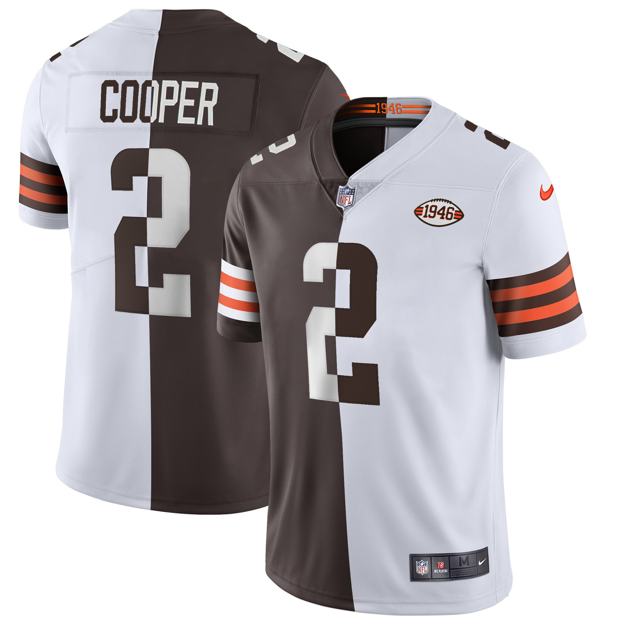 Amari Cooper Men's Cleveland Browns Gold & Split Vapor Limited Jersey - All Stitched