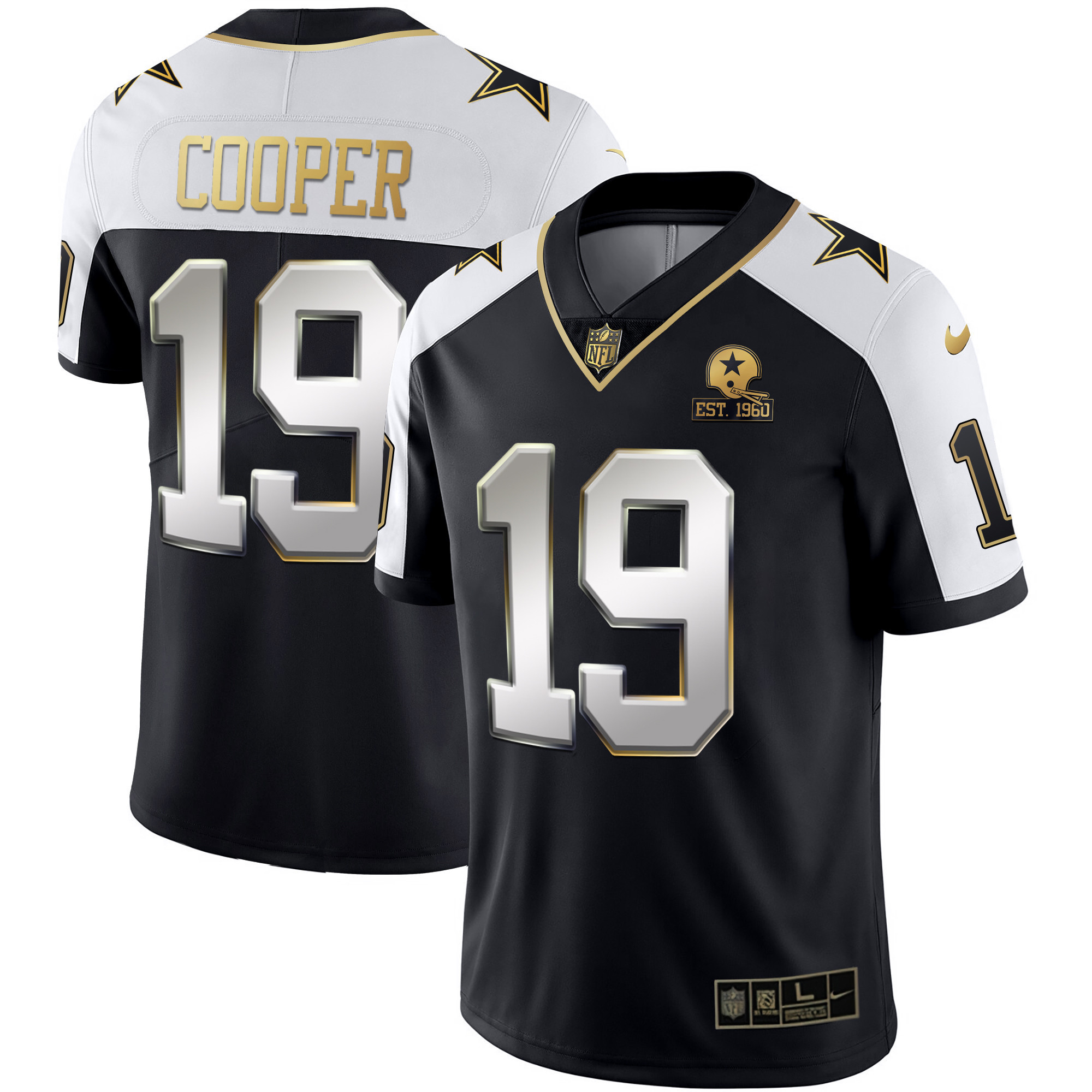 Amari Cooper Men's Dallas Cowboys Alternate Vapor Black Gold & Navy Gold Limited Alternate Limited Jersey - All Stitched 