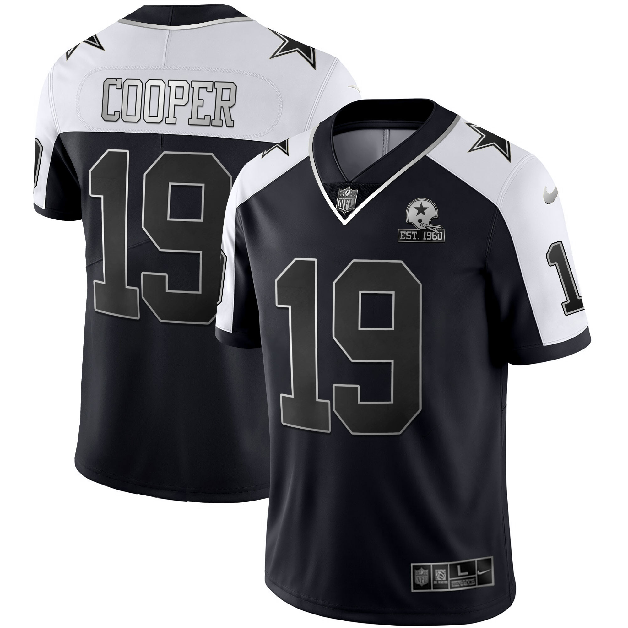 Amari Cooper Men's Dallas Cowboys Alternate Vapor Black Gold & Navy Gold Limited Black Silver Jersey - All Stitched 