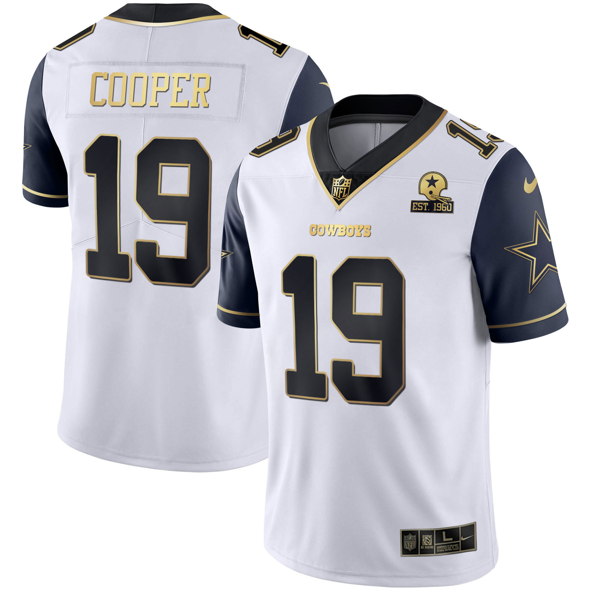 Amari Cooper Men's Dallas Cowboys Alternate Vapor Black Gold & Navy Gold Limited Navy Color Rush Jersey - All Stitched 