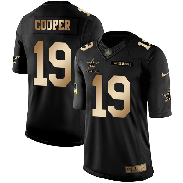 Amari Cooper Men's Dallas Cowboys Black Gold Collection Limited-Gold Jersey - All Stitched 
