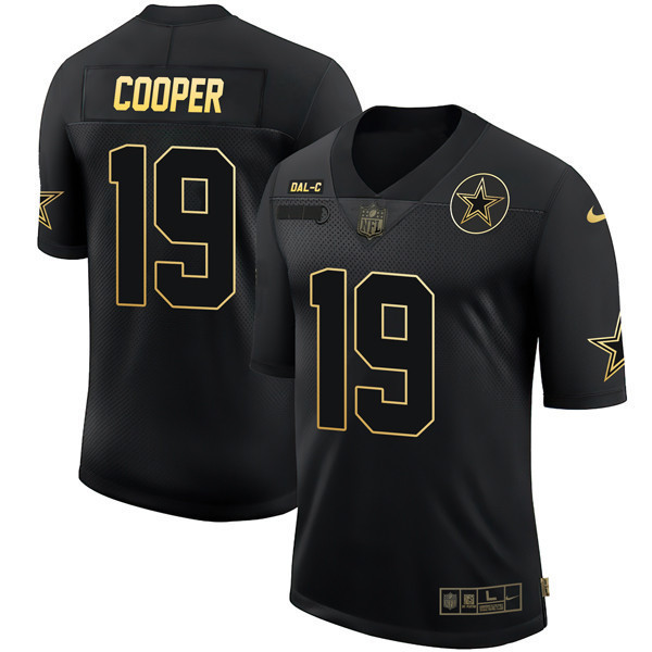 Amari Cooper Men's Dallas Cowboys Black Gold Collection Salute To Service Jersey - All Stitched 