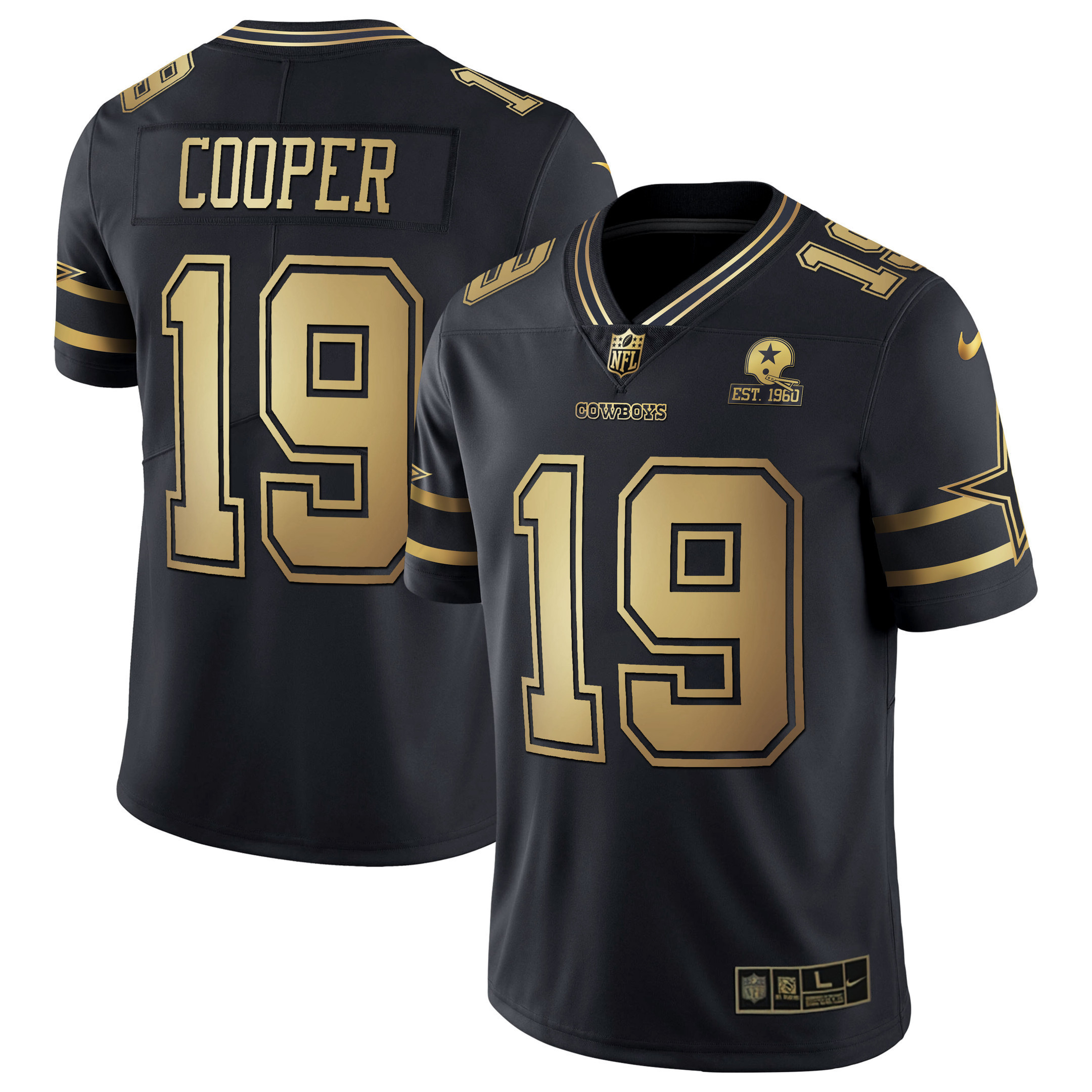 Amari Cooper Men's Dallas Cowboys Black Gold Collection Vapor Gold Jersey - All Stitched 