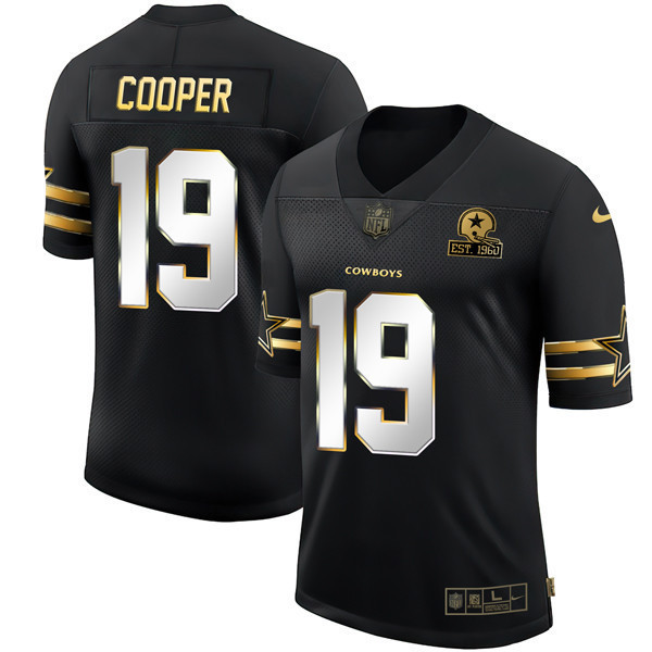 Amari Cooper Men's Dallas Cowboys Black Gold Collection Vapor Jersey - All Stitched 