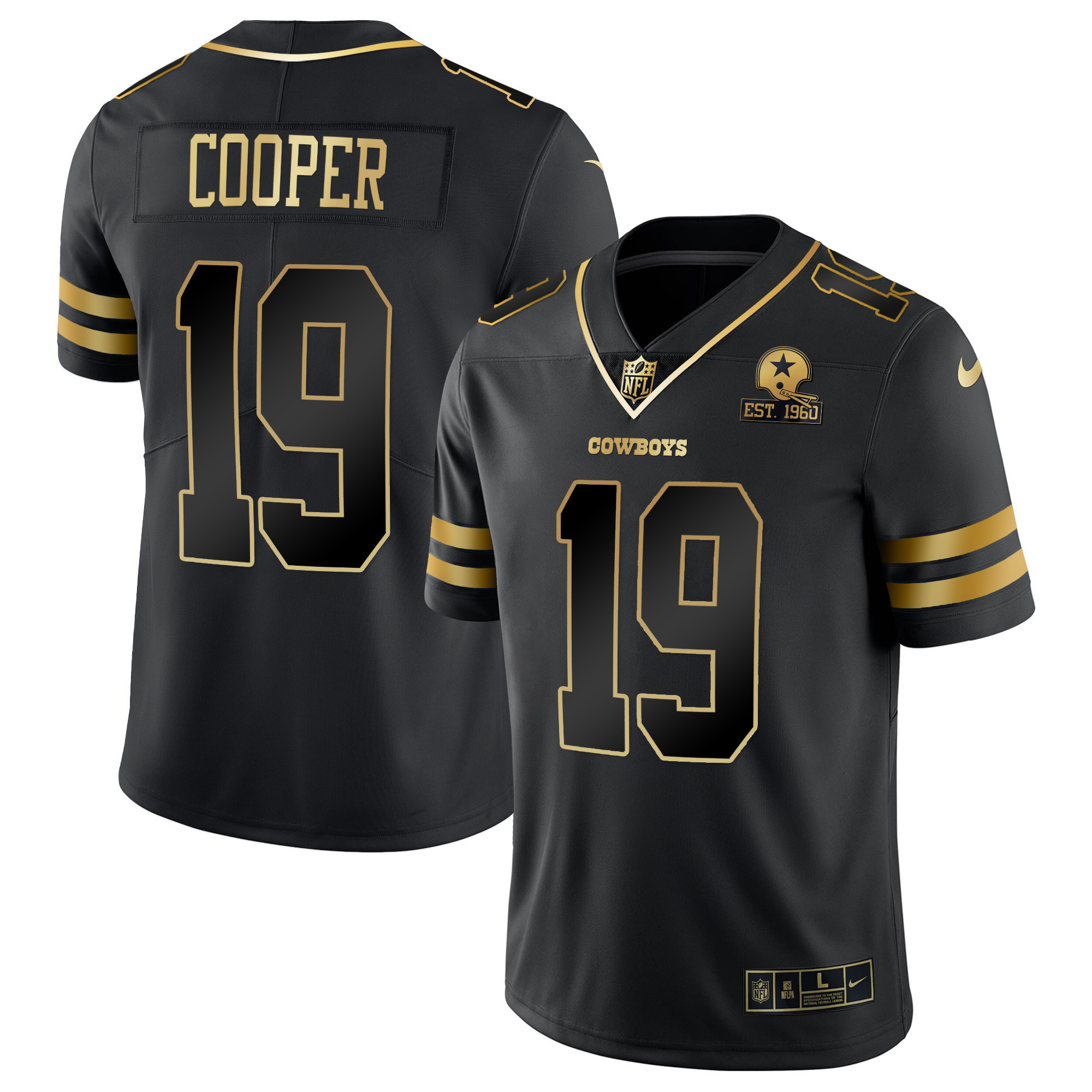 Amari Cooper Men's Dallas Cowboys Vapor Gold Black Gold Jersey - All Stitched 