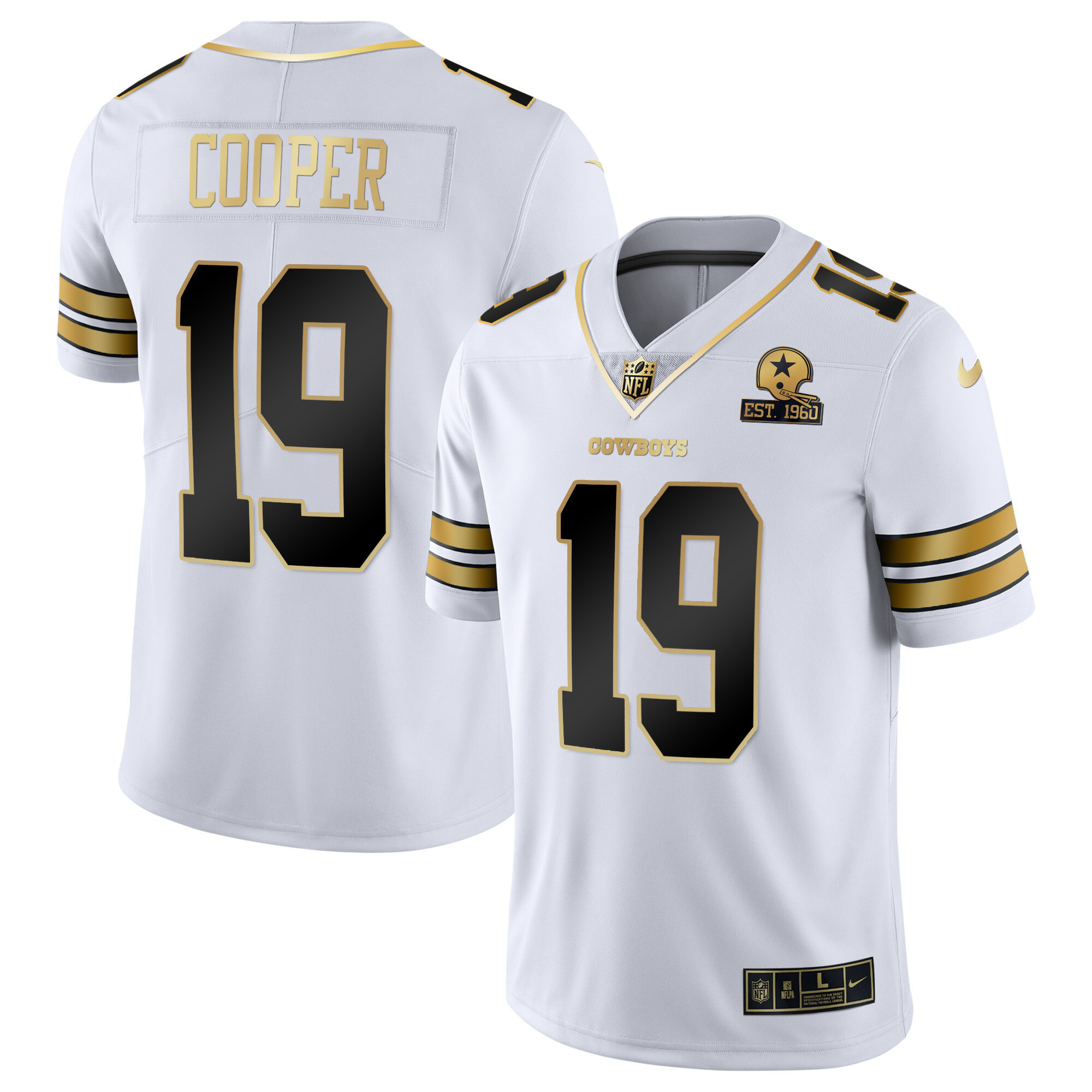 Amari Cooper Men's Dallas Cowboys Vapor Gold White Gold Jersey - All Stitched 