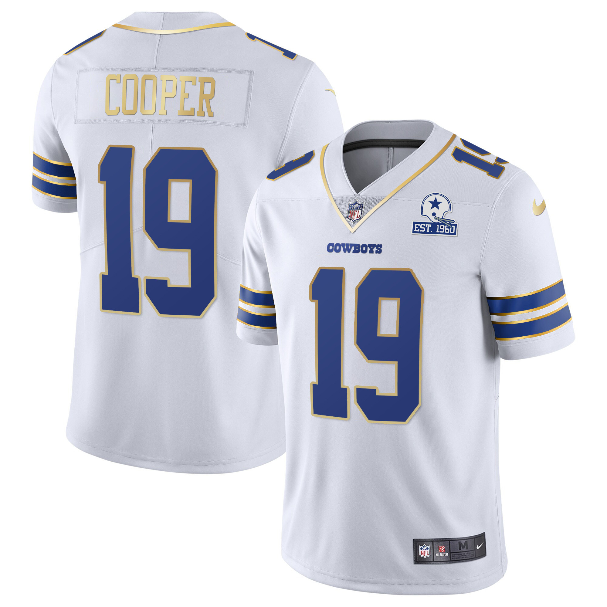 Amari Cooper Men's Dallas Cowboys Vapor Gold White Gold Trim Jersey - All Stitched 