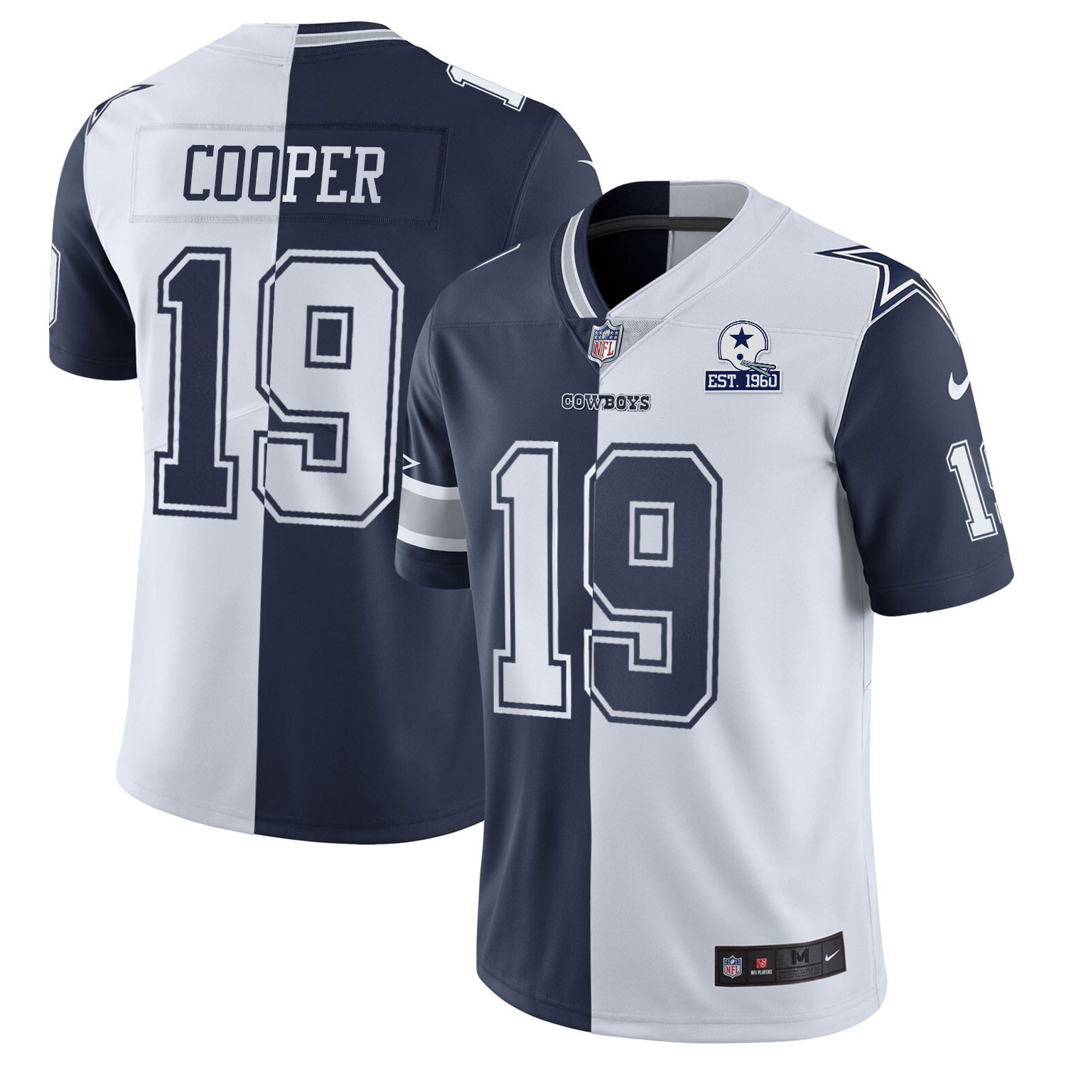 Amari Cooper Women's Dallas Cowboys Gold & Split Vapor Est 1960 Patch Split Jersey - All Stitched 