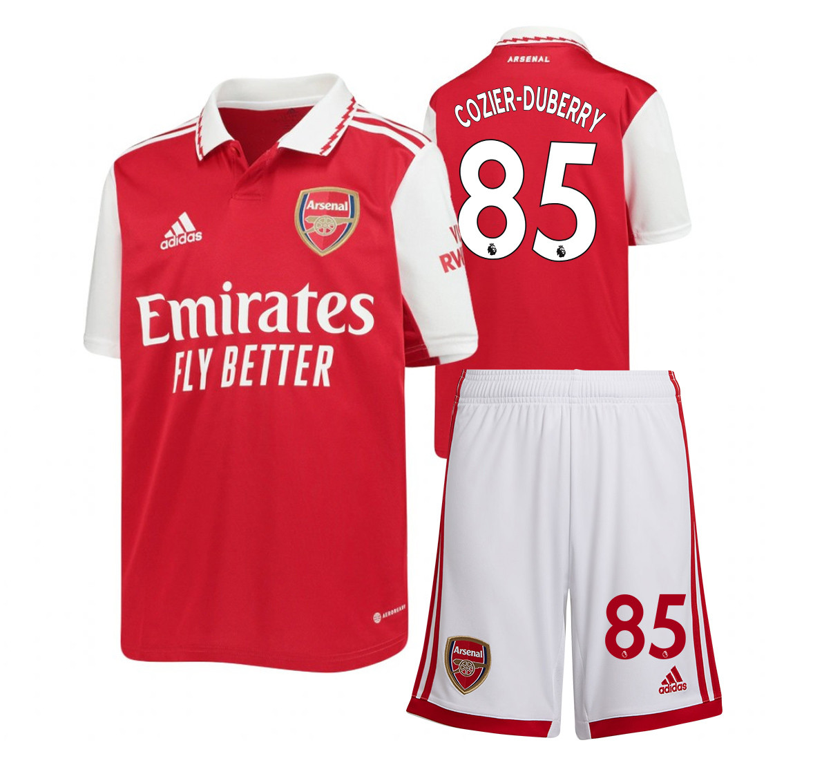 Amario Cozier-Duberry 85 Arsenal Home Kit 2022-23 Soccer Jersey – Red