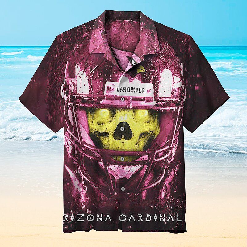 Amazing Arizona Cardinals Print Skull NFL – Premium Hawaiian Shirt – Gift For Sports Lovers
