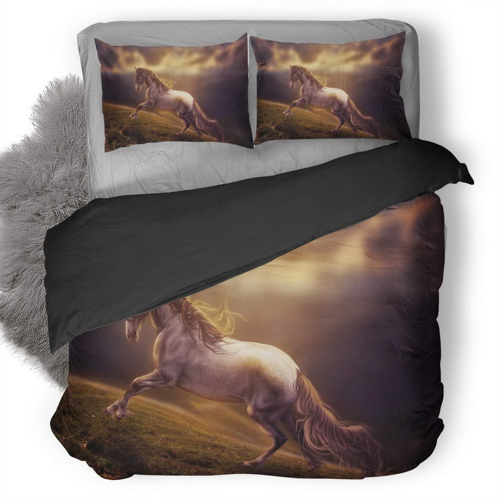 Amazing Horse 3D Customized Duvet Cover Bedding Set