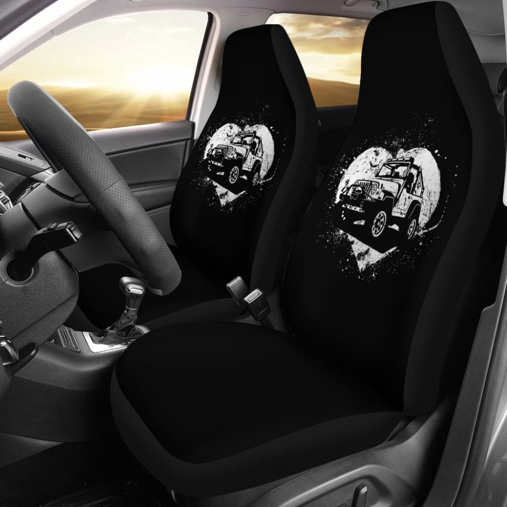 Amazing Love Heart Jeep Car Seat Covers