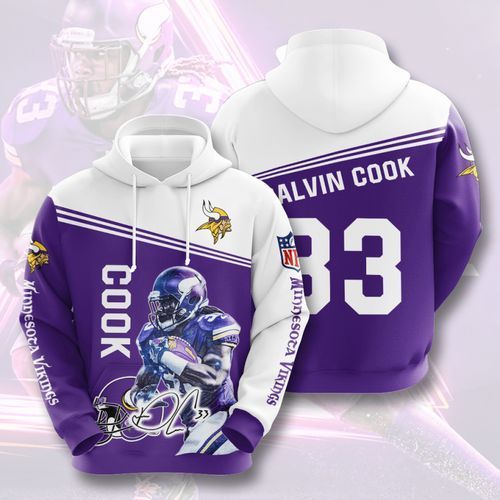Amazon Sports Team Dalvin Cook Minnesota Vikings Hoodie 3D