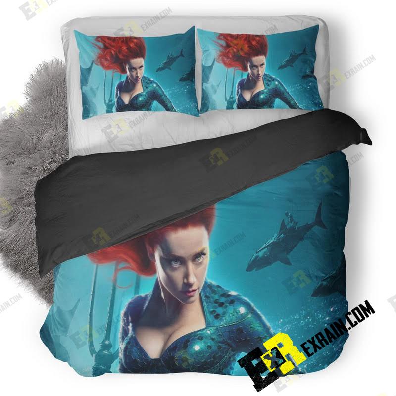 Amber Heard As Princess Mera In Aquaman Movie Nk 3D Customized Duvet Cover Bedding Set