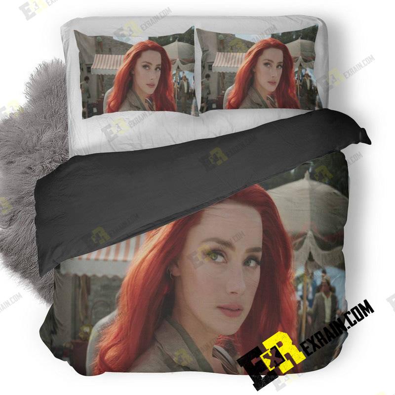 Amber Heard Mera Aquaman Movie 0R 3D Customized Duvet Cover Bedding Set