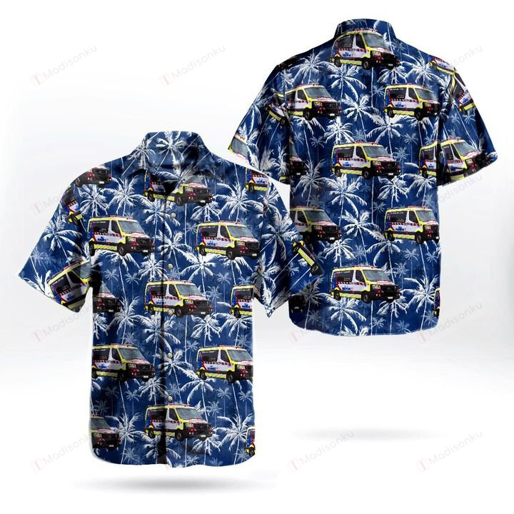 Ambulance Victoria Mercedes Bens Sprinter Hawaiian Shirt