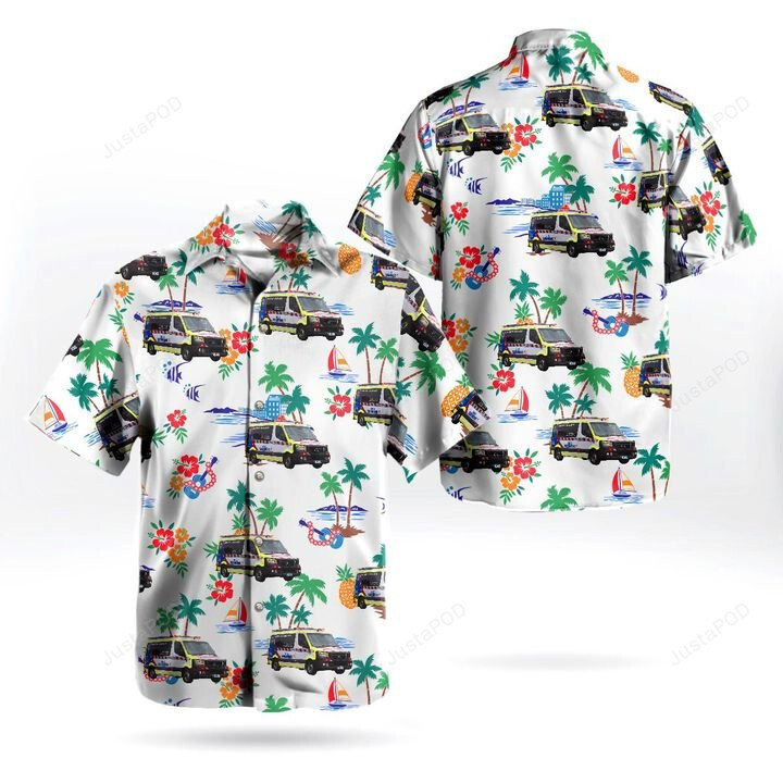 Ambulance Victoria Mercedes Benz Sprinter Hawaiian Shirt