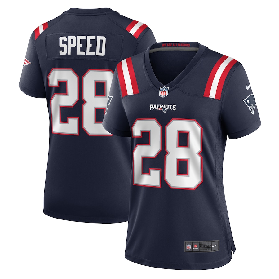 Ameer Speed New England Patriots Women’s Team Game Jersey – Navy