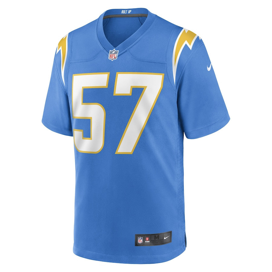 Amen Ogbongbemiga Los Angeles Chargers Stitched Jersey – Powder Blue