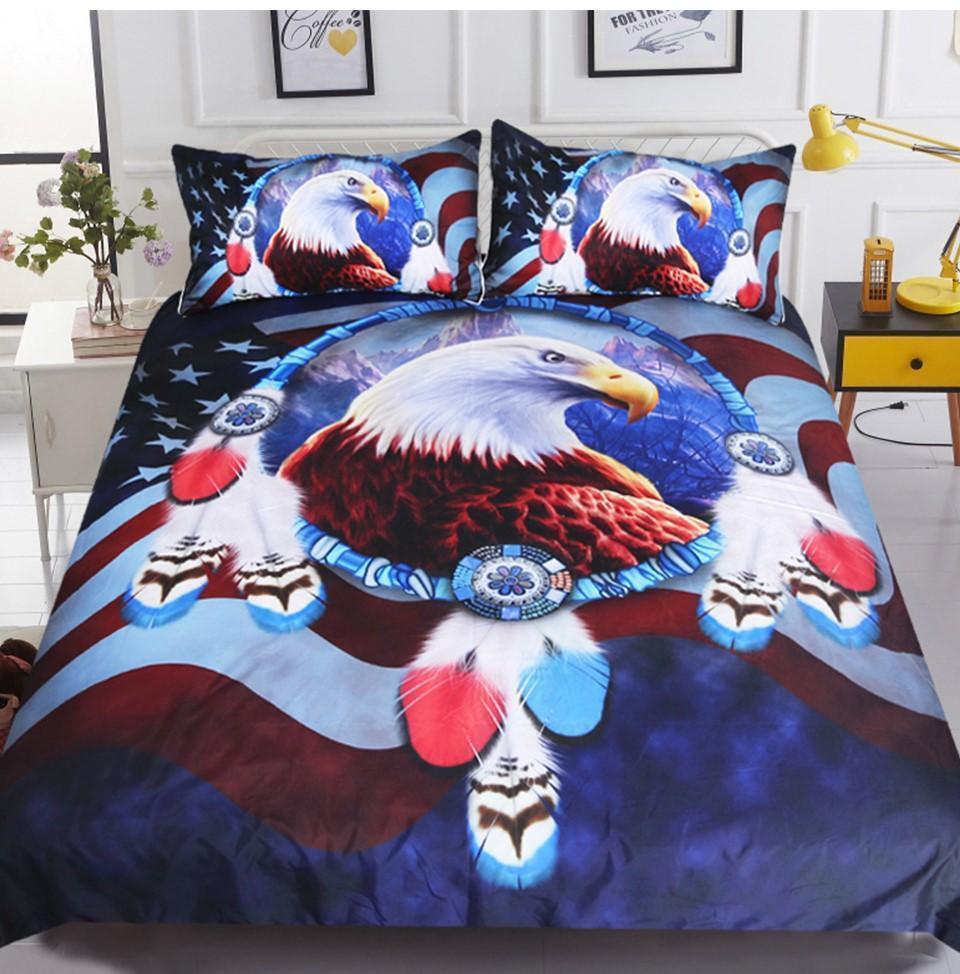 American Eagles 3D Customized Duvet Cover Bedding Set