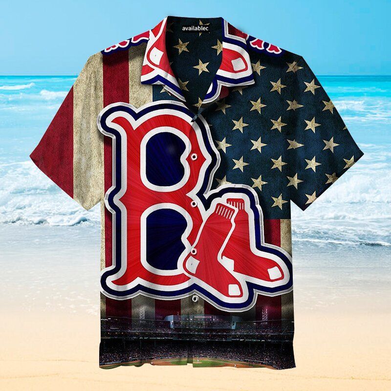 American Flag Boston Red Sox MLB – Premium Hawaiian Shirt – Gift For Sports Lovers