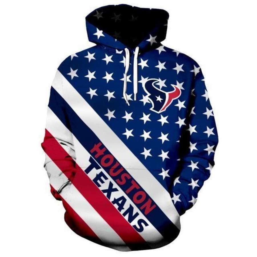 American Flag Houston Texans Hoodie D All Over Print