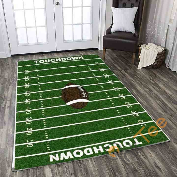 American Football Field Area Rectangle Rug