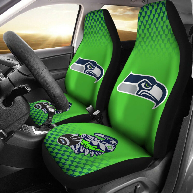 American Football Team Car Seat Covers – Seattle Seahawks Muscle Bird 12 Green Seat Covers