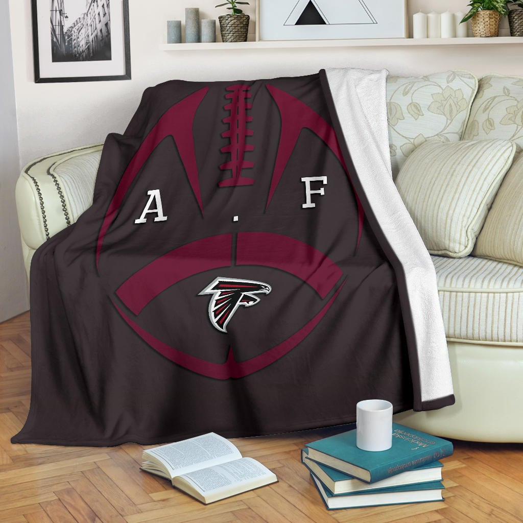 American Football Team Fleece Blanket Atlanta Falcons A.F Minimalist Rugby Fleece Blankets