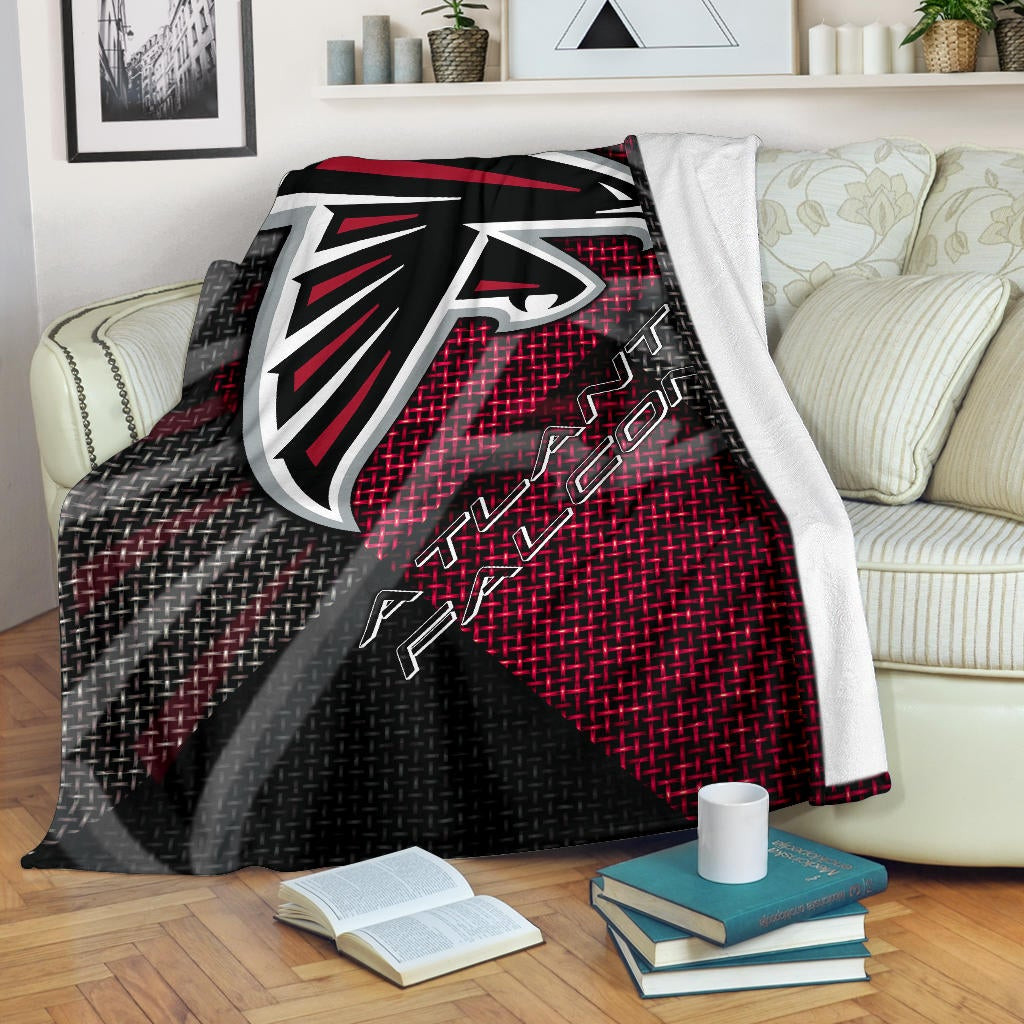 American Football Team Fleece Blanket Atlanta Falcons Cool Steel Shadow Fleece Blankets