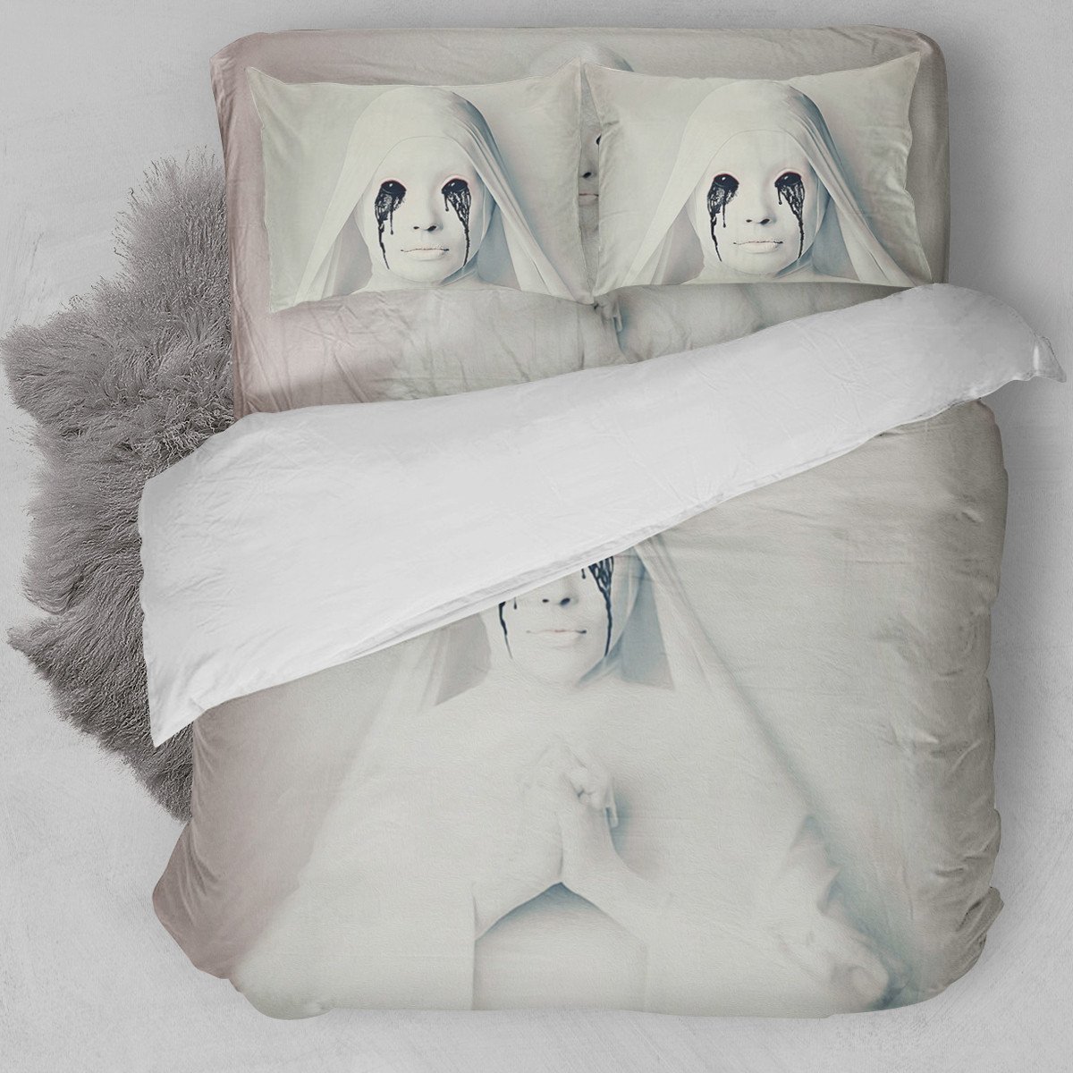 American Horror Story – White Nun Duvet Cover Bedding Set
