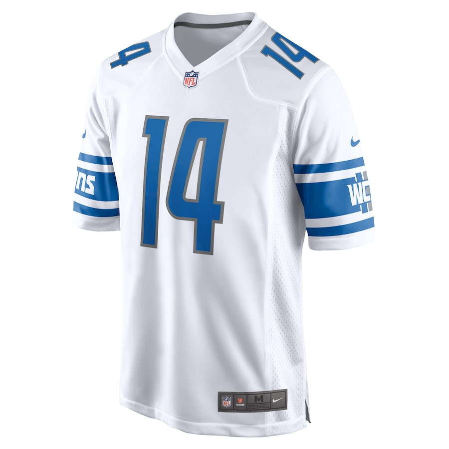Amon-Ra St. Brown 14 Detroit Lions Player Game Stitched Jersey – White