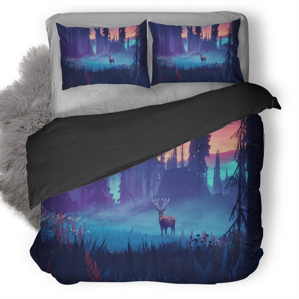 Among Trees 3D Customized Duvet Cover Bedding Set