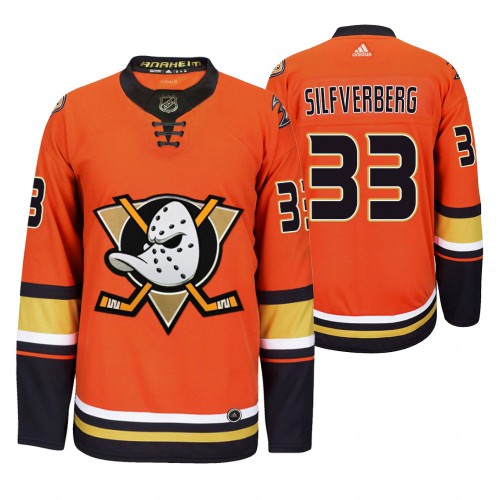Anaheim Anaheim Ducks #33 Jakob Silfverberg Men’s 2019-20 Third Orange Alternate Stitched NHL Jersey Men’s