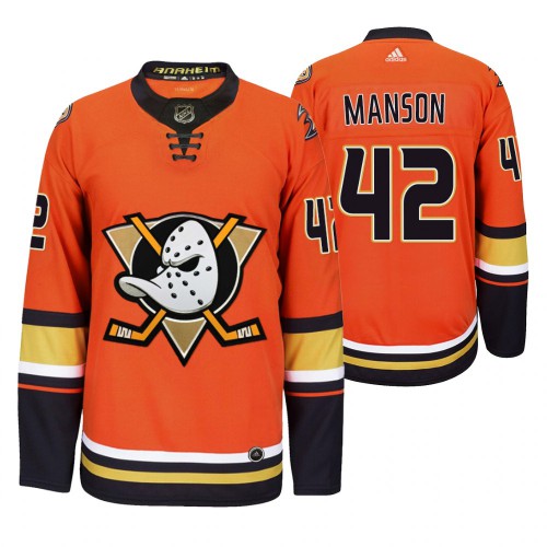 Anaheim Anaheim Ducks #42 Josh Manson Men’s 2019-20 Third Orange Alternate Stitched NHL Jersey Men’s