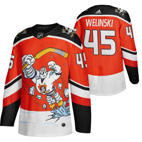 Anaheim Anaheim Ducks #45 Andy Welinski Red Men’s 2020-21 Reverse Retro Alternate NHL Jersey Men’s
