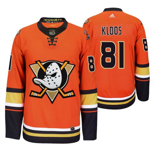 Anaheim Anaheim Ducks #81 Justin Kloos Men’s 2019-20 Third Orange Alternate Stitched NHL Jersey Men’s