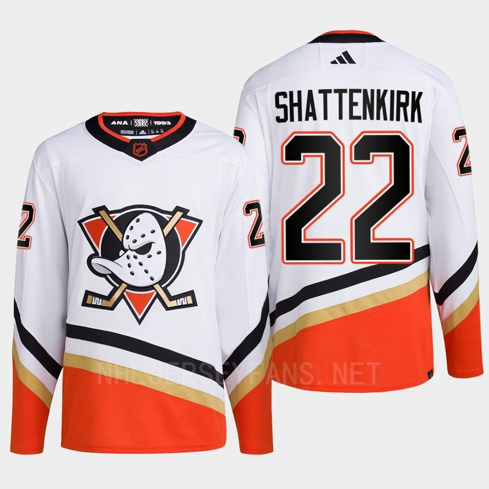 Anaheim Ducks 2022 Reverse Retro 2.0 Kevin Shattenkirk 22 White Primegreen Stitched Jersey Men’s