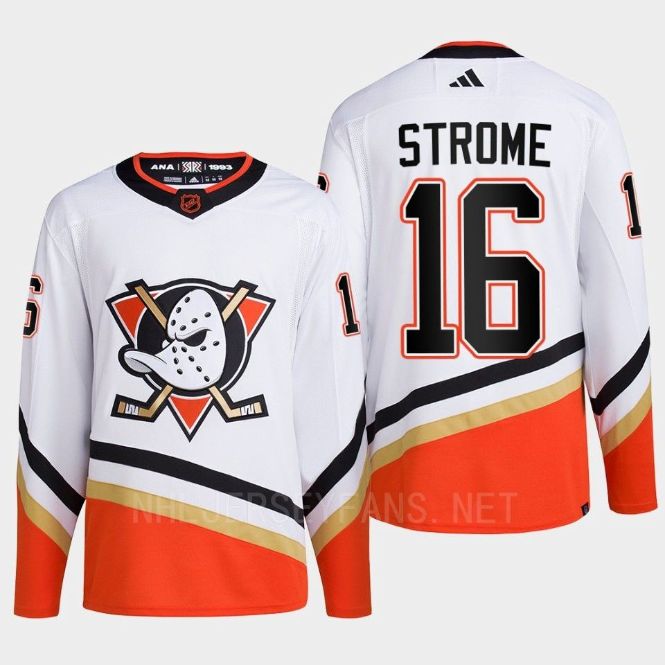 Anaheim Ducks 2022 Reverse Retro 2.0 Ryan Strome 16 White Primegreen Stitched Jersey Men’s