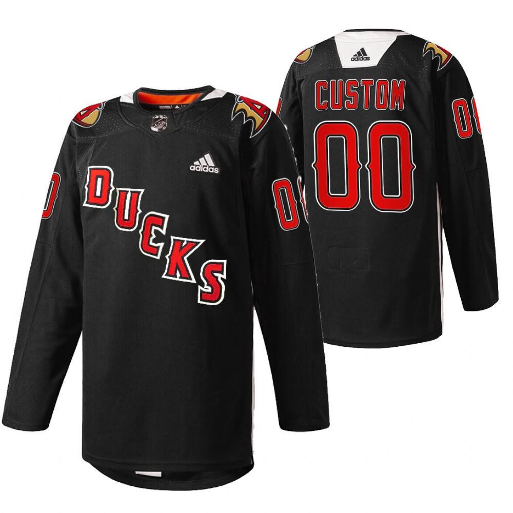 Anaheim Ducks Custom 2022 Angels Night Black 00 Stitched Jersey Practice Stitched Jersey