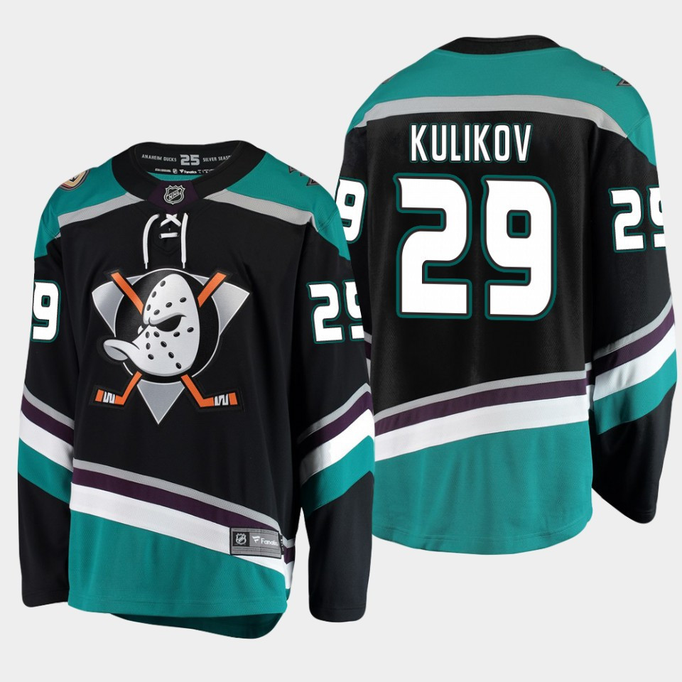 Anaheim Ducks Dmitry Kulikov 29 Alternate Black Stitched Jersey Breakaway Player
