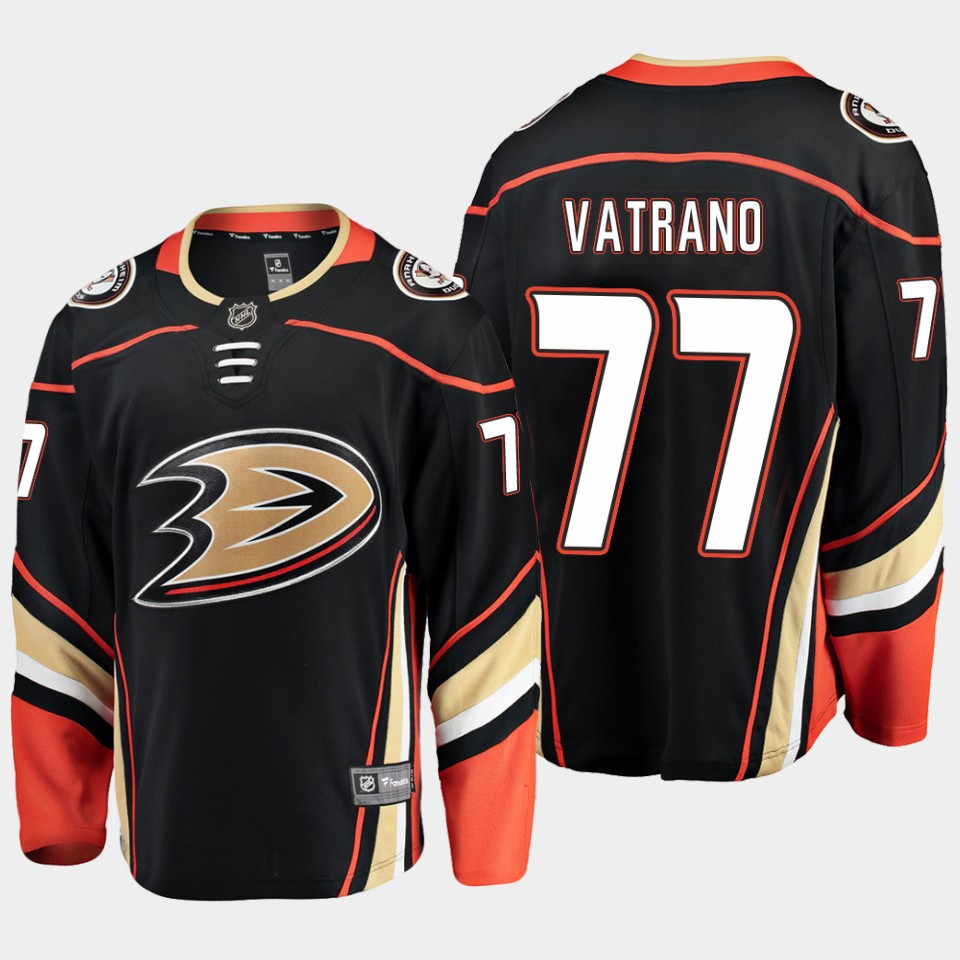 Anaheim Ducks Frank Vatrano 77 Alternate Black Stitched Jersey Breakaway Player